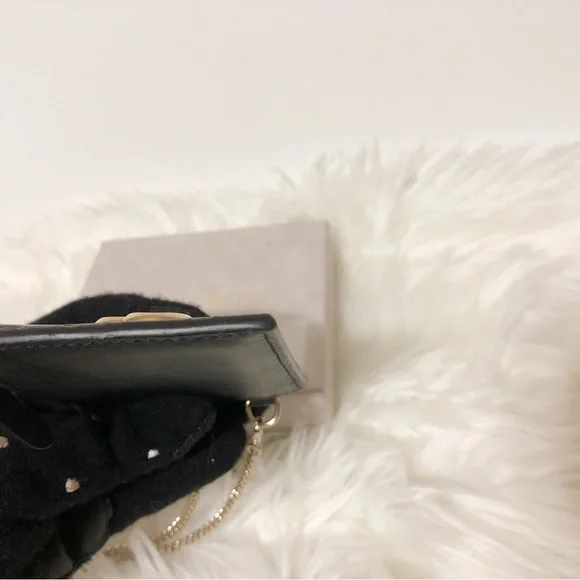 Authentic JIMMY CHOO Black Monogram Embossed Leather JC Logo Chain Card … - Picture 6 of 12